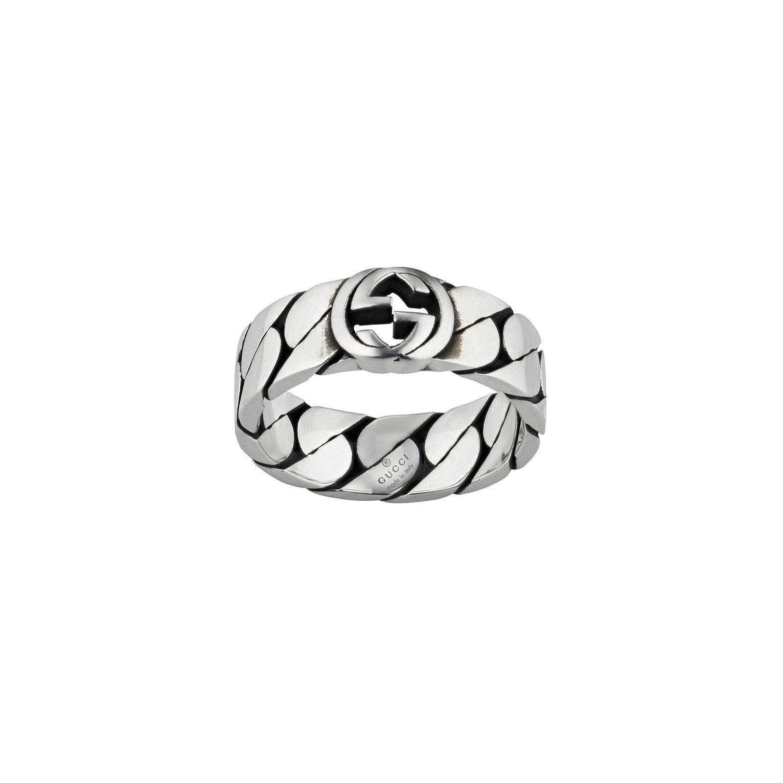 Gucci Interlocking Wide Silver Ring variant Pursuit