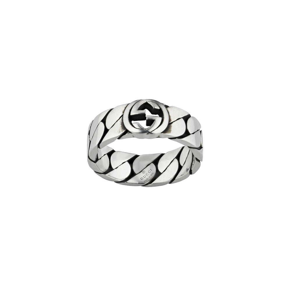 Gucci Interlocking Wide Silver Ring variant Pursuit