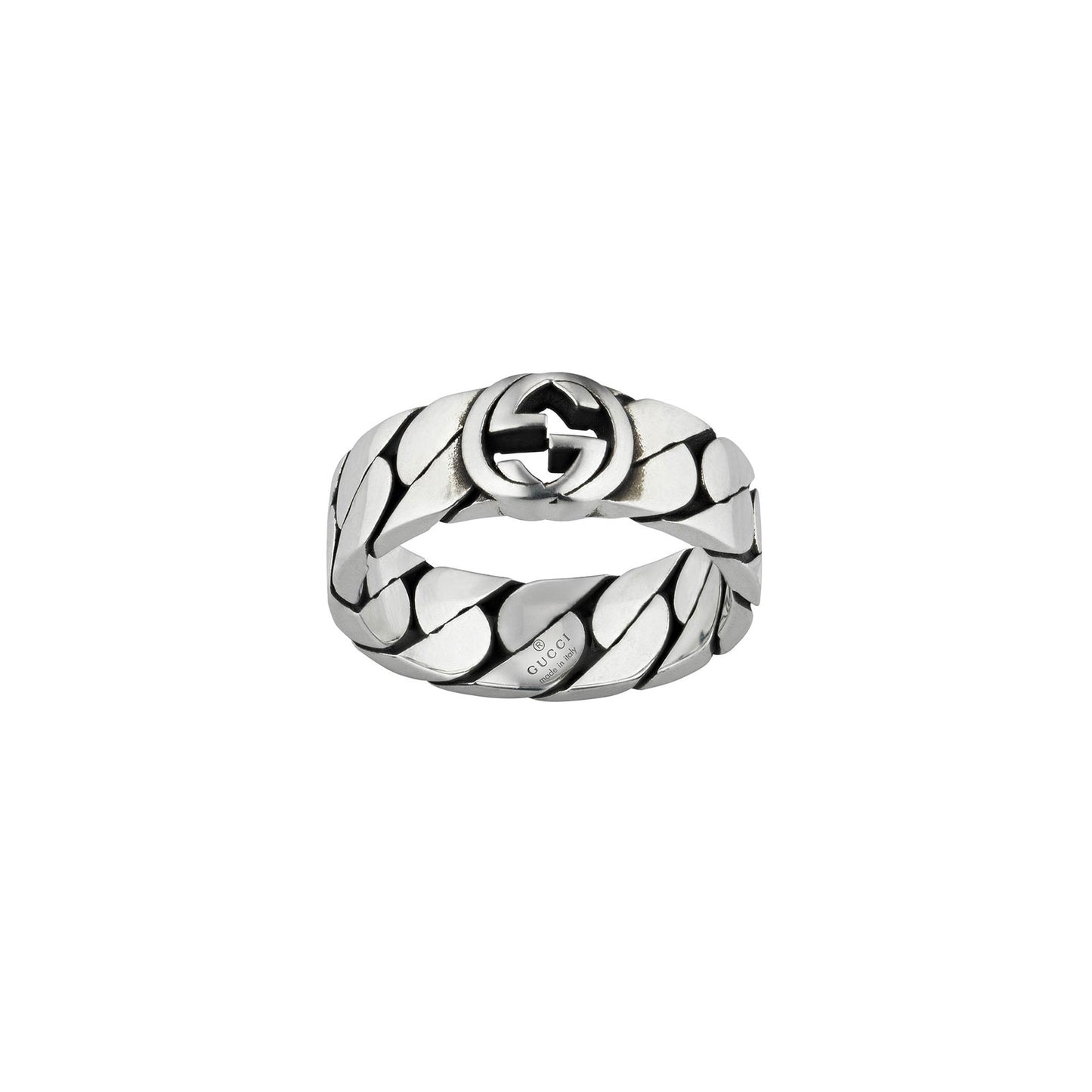 Gucci Interlocking Wide Silver Ring variant Pursuit