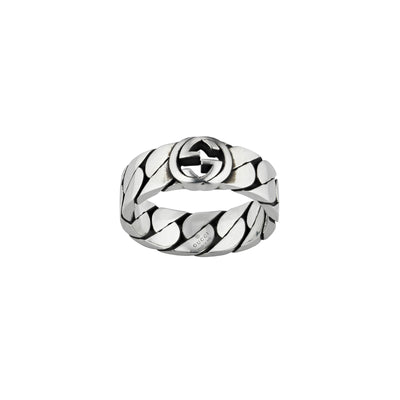 Gucci Interlocking Wide Silver Ring variant Pursuit