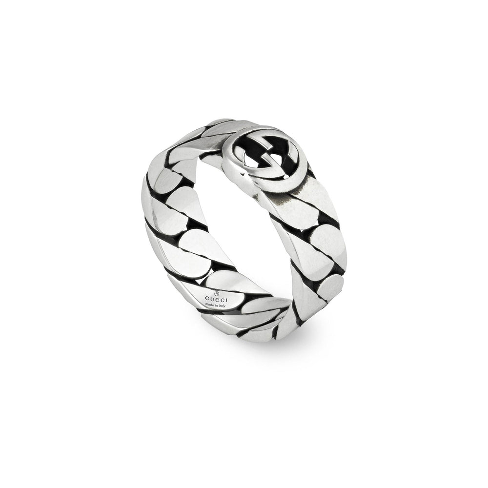 Gucci Interlocking Wide Silver Ring variant Pursuit