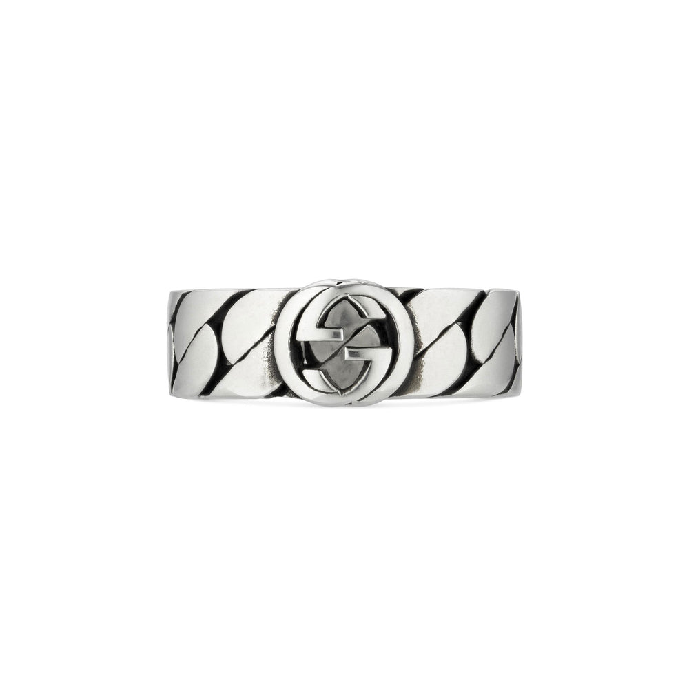 Gucci Interlocking Wide Silver Ring variant Pursuit
