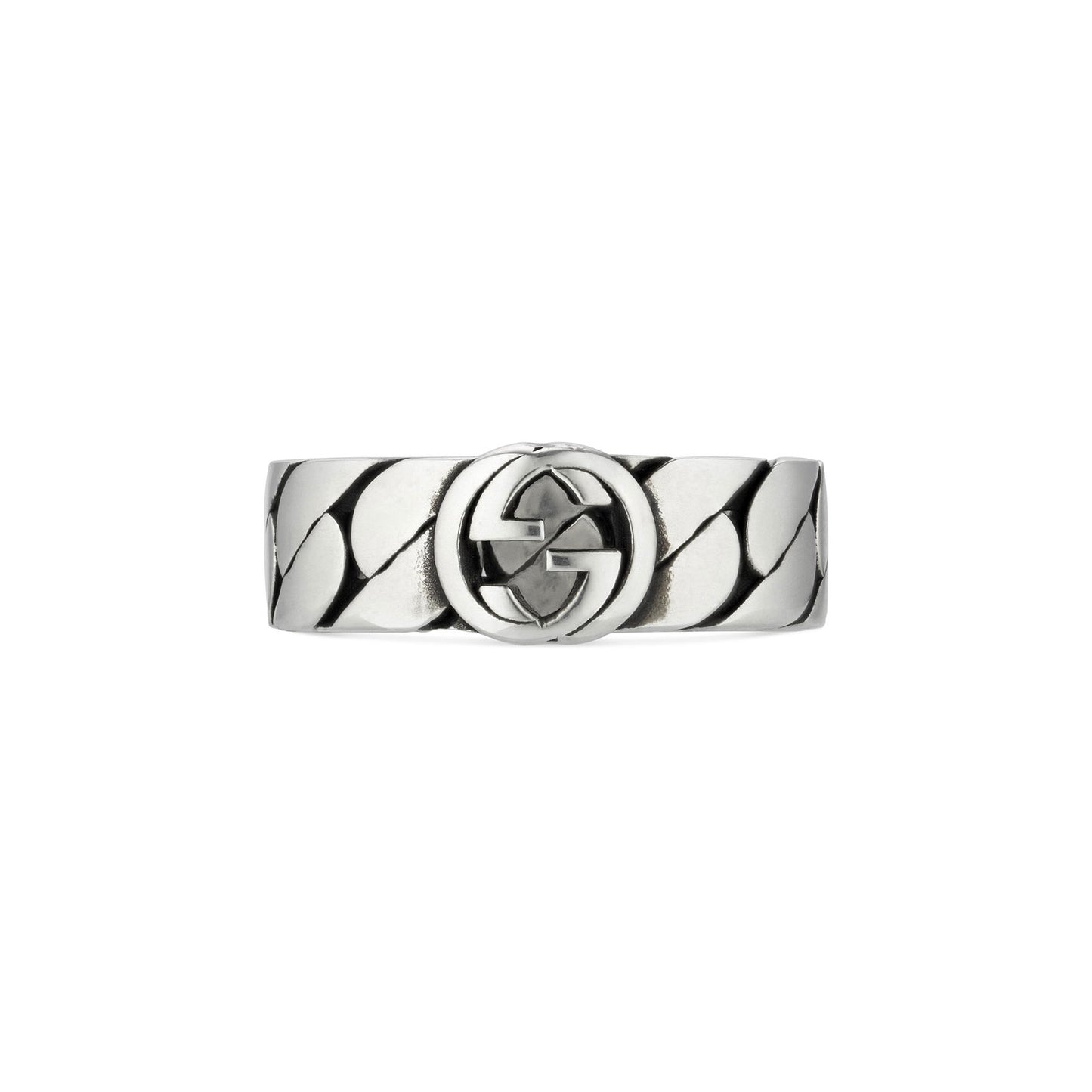 Gucci Interlocking Wide Silver Ring variant Pursuit