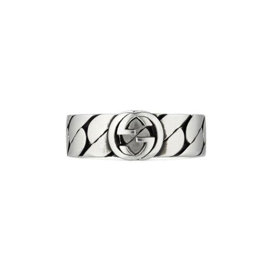 Gucci Interlocking Wide Silver Ring variant Pursuit