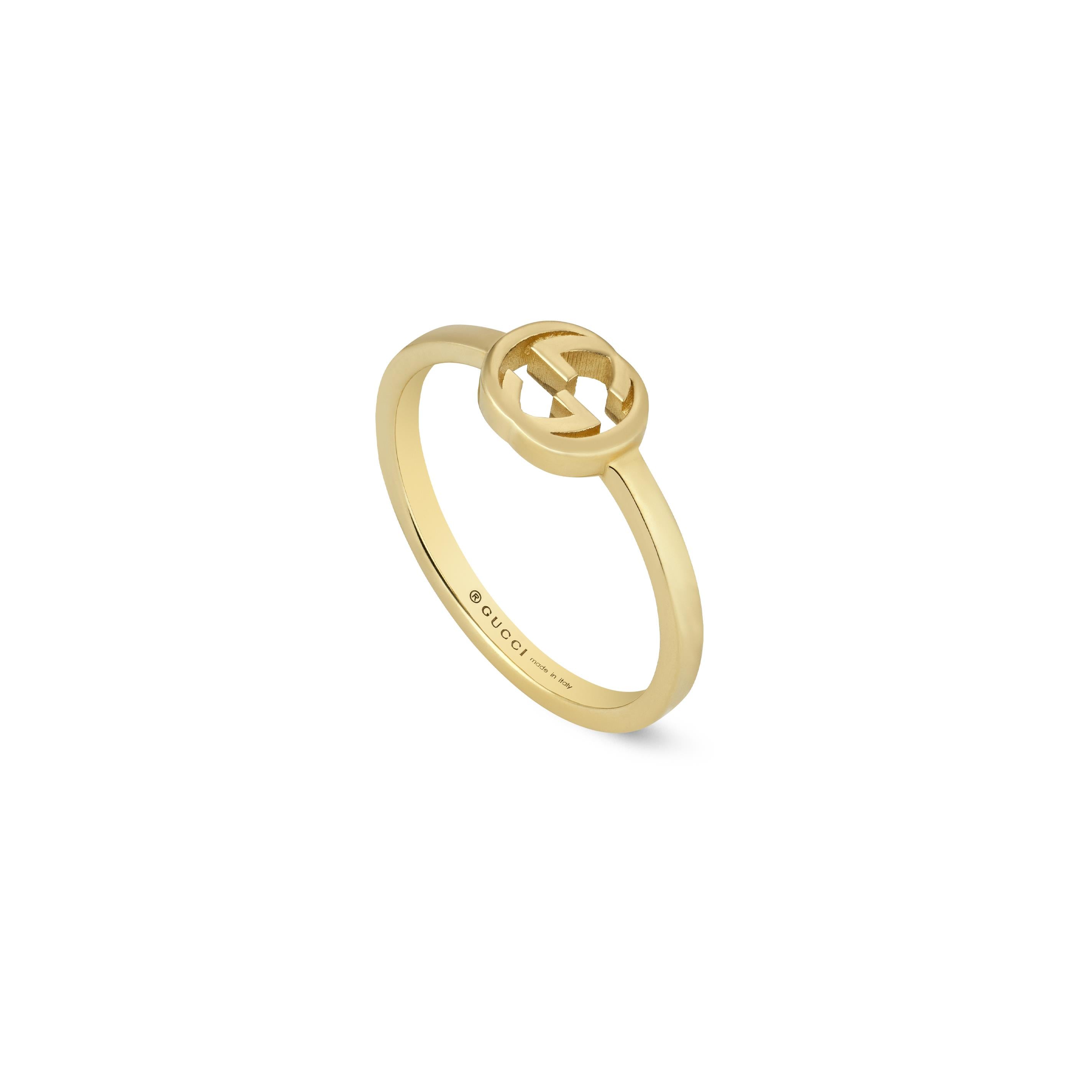 Gucci Interlocking 18ct Yellow Gold Ring variant Pursuit