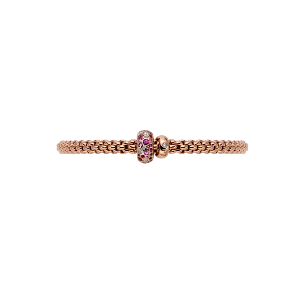 Solo Flex'It 18ct Rose Gold Pink Sapphire & Diamond Bracelet variant Pursuit