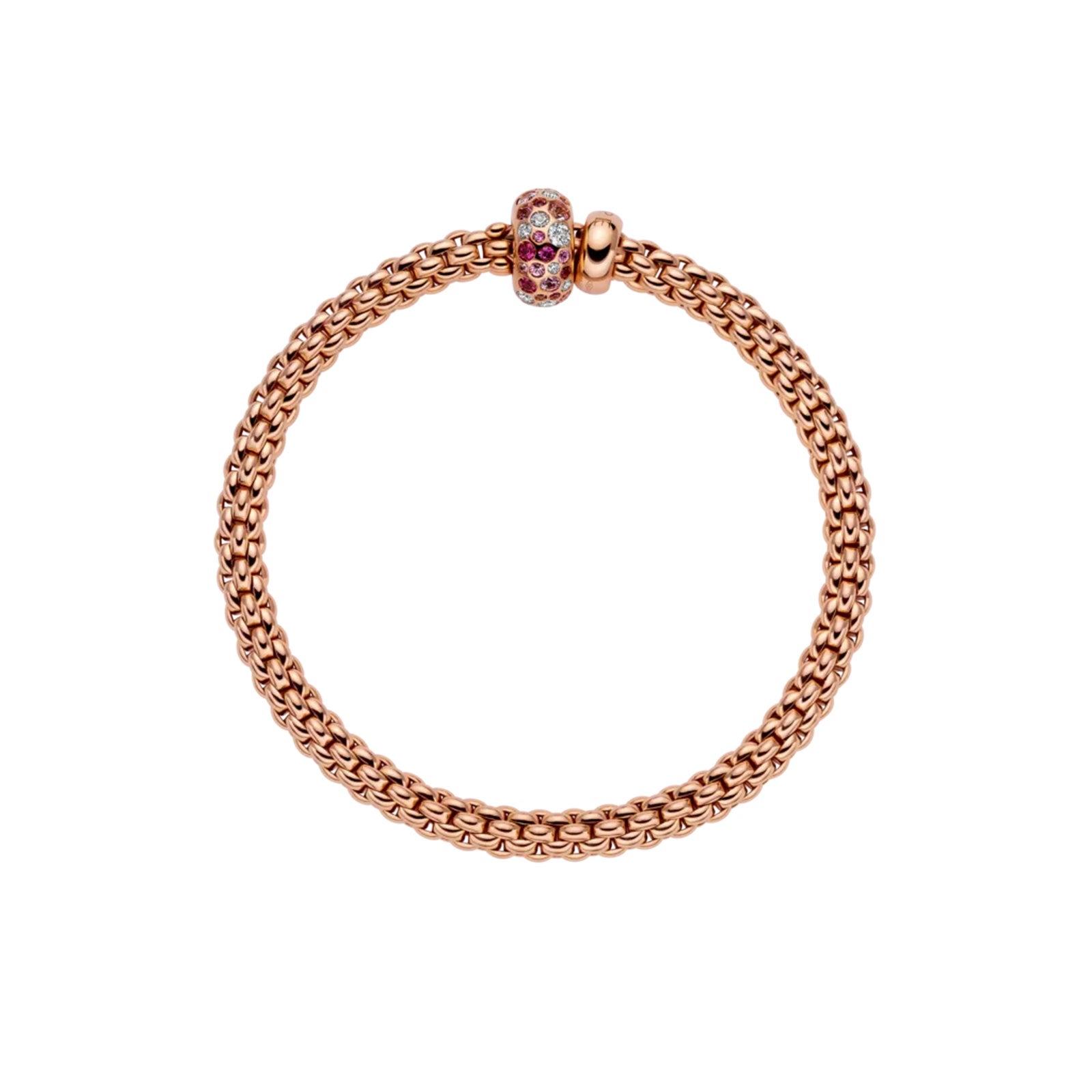Solo Flex'It 18ct Rose Gold Pink Sapphire & Diamond Bracelet variant Pursuit