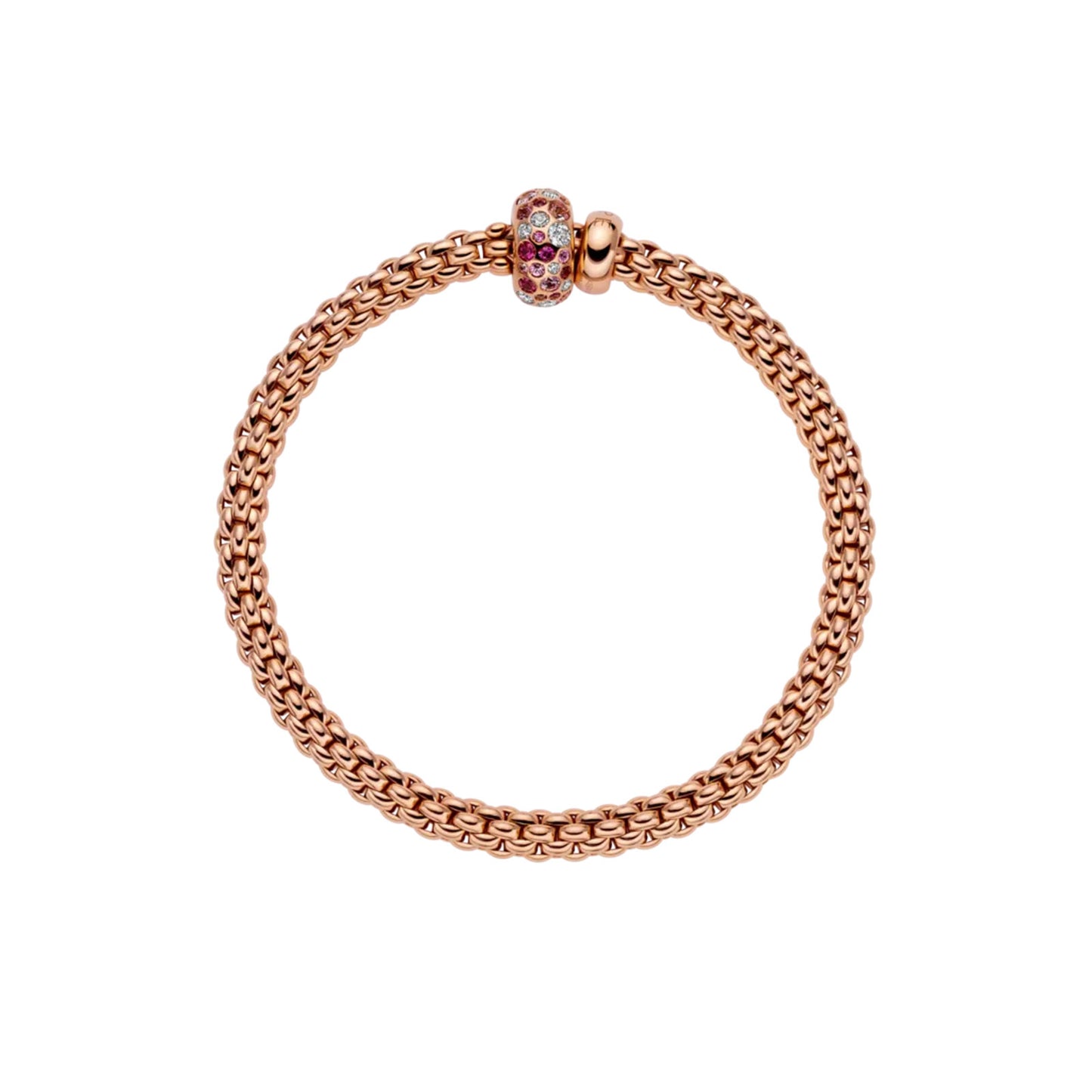 Solo Flex'It 18ct Rose Gold Pink Sapphire & Diamond Bracelet variant Pursuit