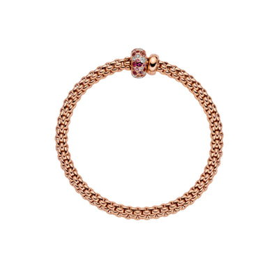 Solo Flex'It 18ct Rose Gold Pink Sapphire & Diamond Bracelet variant Pursuit