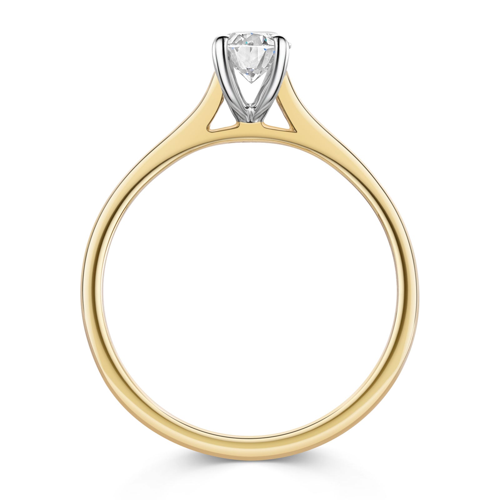 18ct Yellow Gold & Platinum Diamond Solitaire Ring 0.50ct variant Pursuit