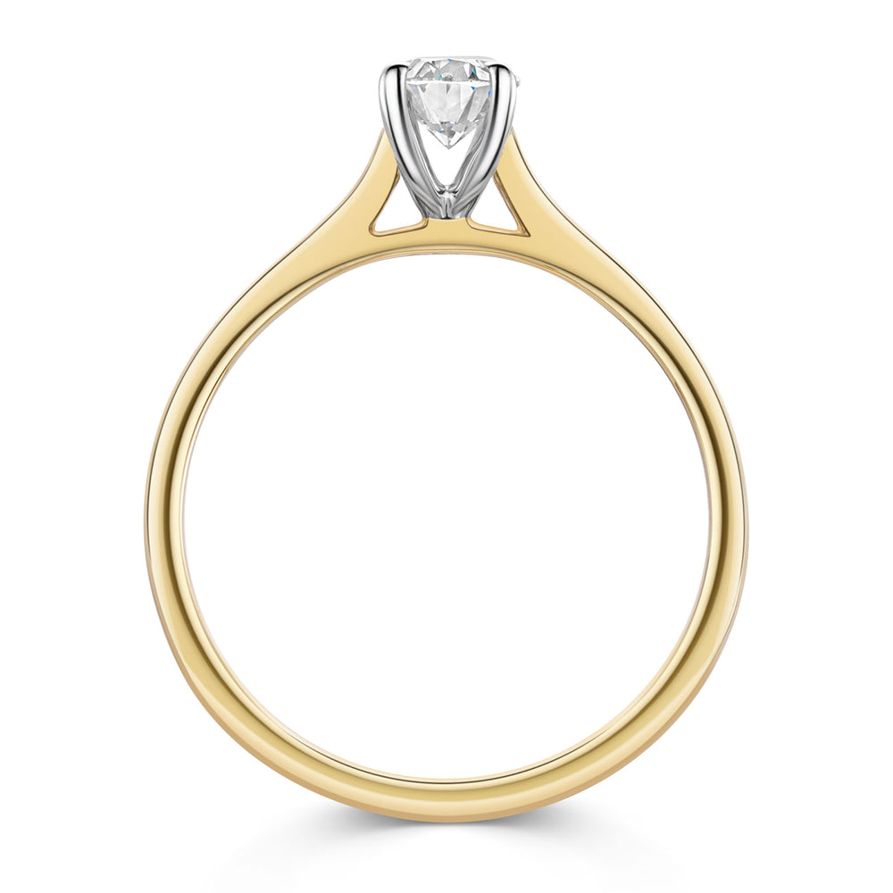 18ct Yellow Gold & Platinum Diamond Solitaire Ring 0.50ct variant Pursuit