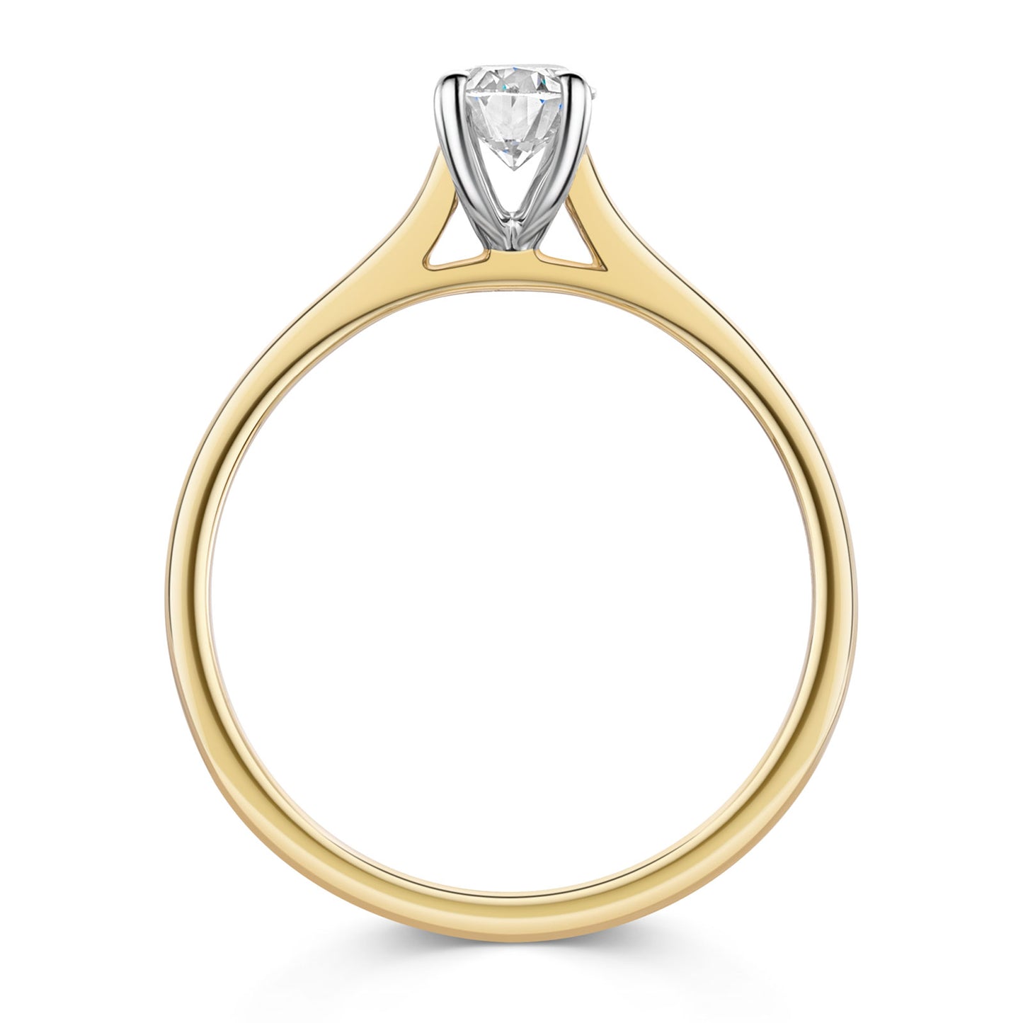 18ct Yellow Gold & Platinum Diamond Solitaire Ring 0.50ct variant Pursuit