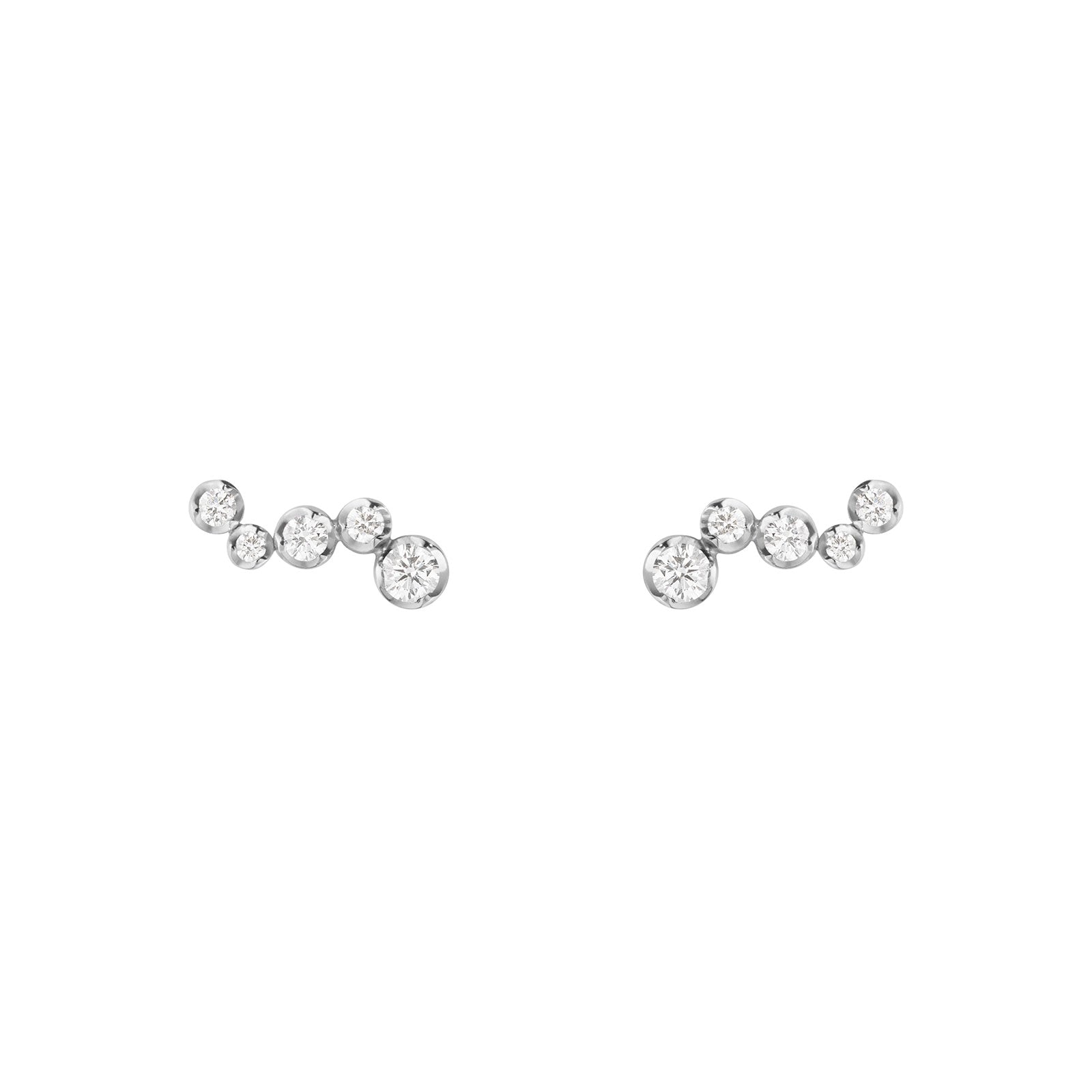 Signature Diamonds 18ct White Gold Ear Studs simple Pursuit