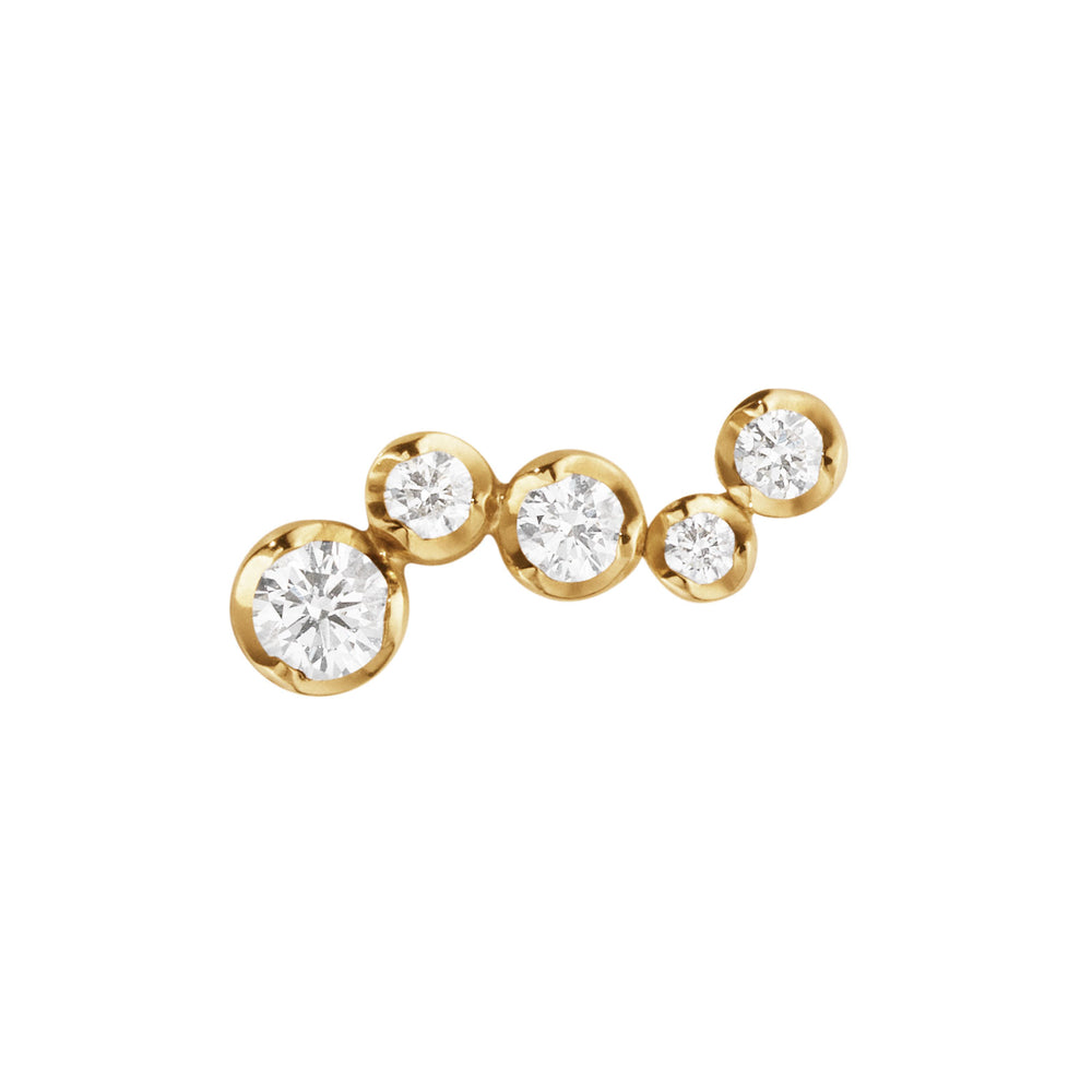 Signature Diamond 18ct Yellow Gold Ear Studs simple Pursuit
