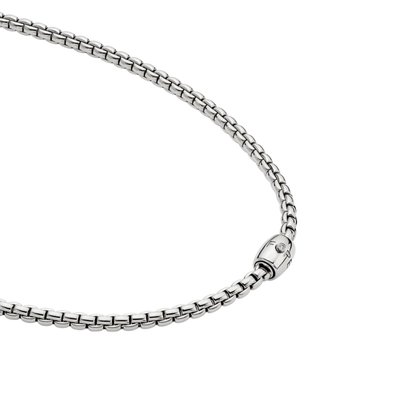 Eka 18ct White Gold Diamond Necklace With Ornamental Clasp variant Pursuit