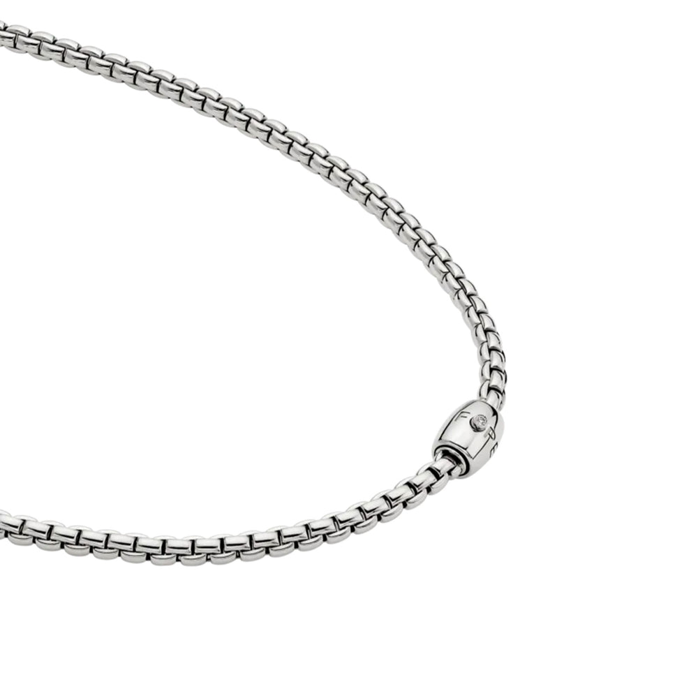 Eka 18ct White Gold Diamond Necklace With Ornamental Clasp variant Pursuit