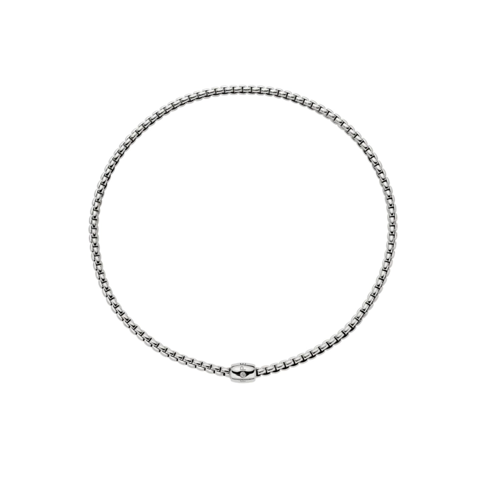 Eka 18ct White Gold Diamond Necklace With Ornamental Clasp variant Pursuit