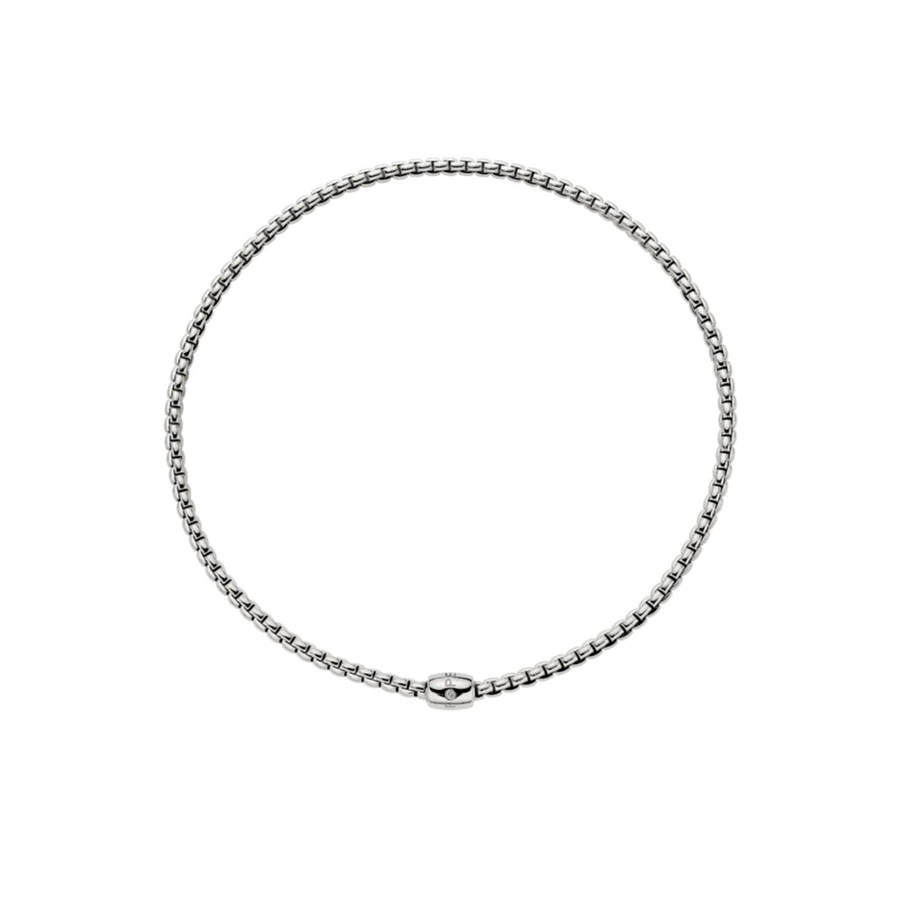 Eka 18ct White Gold Diamond Necklace With Ornamental Clasp variant Pursuit