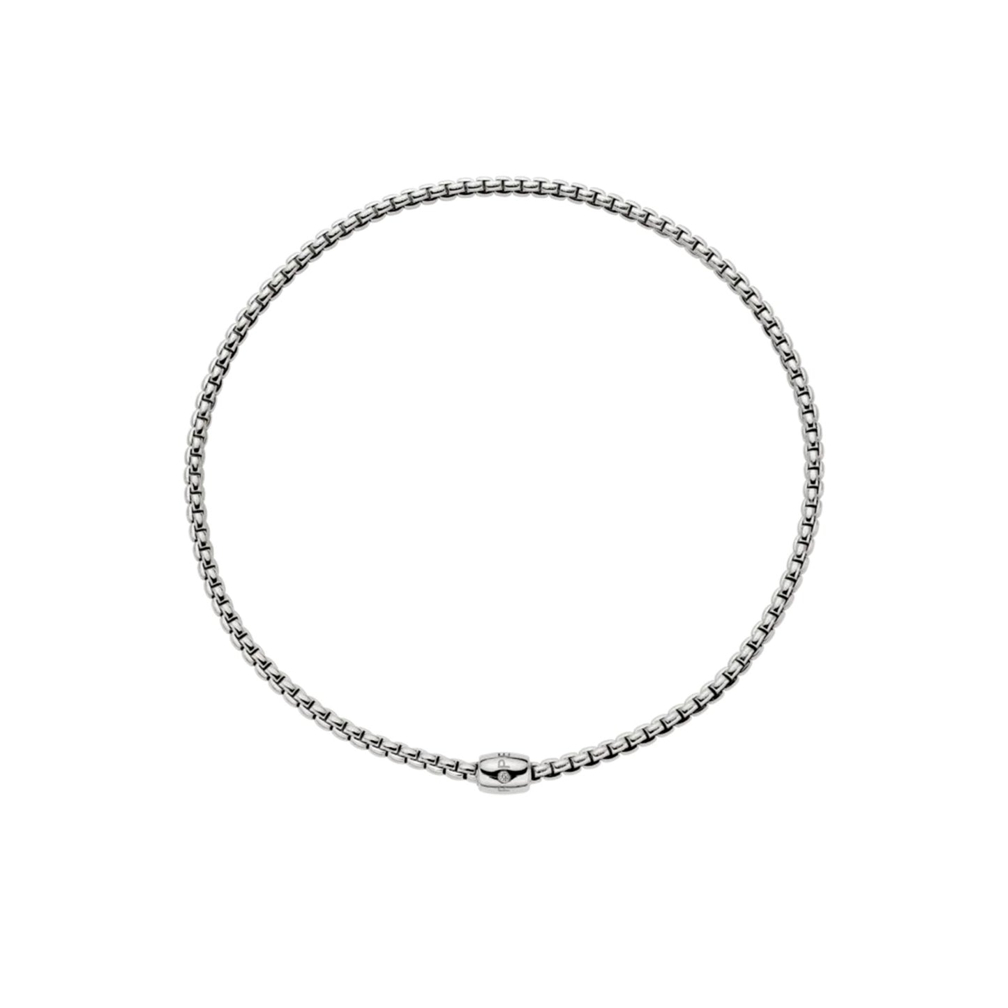 Eka 18ct White Gold Diamond Necklace With Ornamental Clasp variant Pursuit