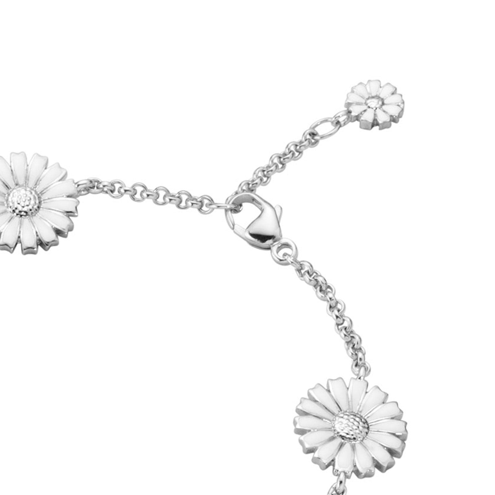 Daisy Silver & White Enamel Bracelet simple Pursuit