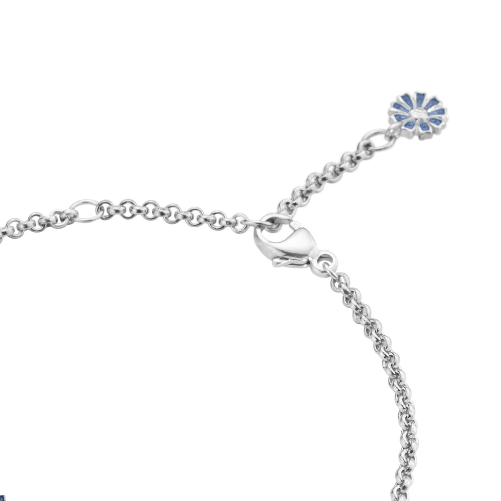 Daisy Silver & Blue Enamel Bracelet simple Pursuit