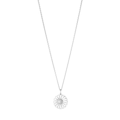Daisy Silver & White Enamel Necklace simple Pursuit