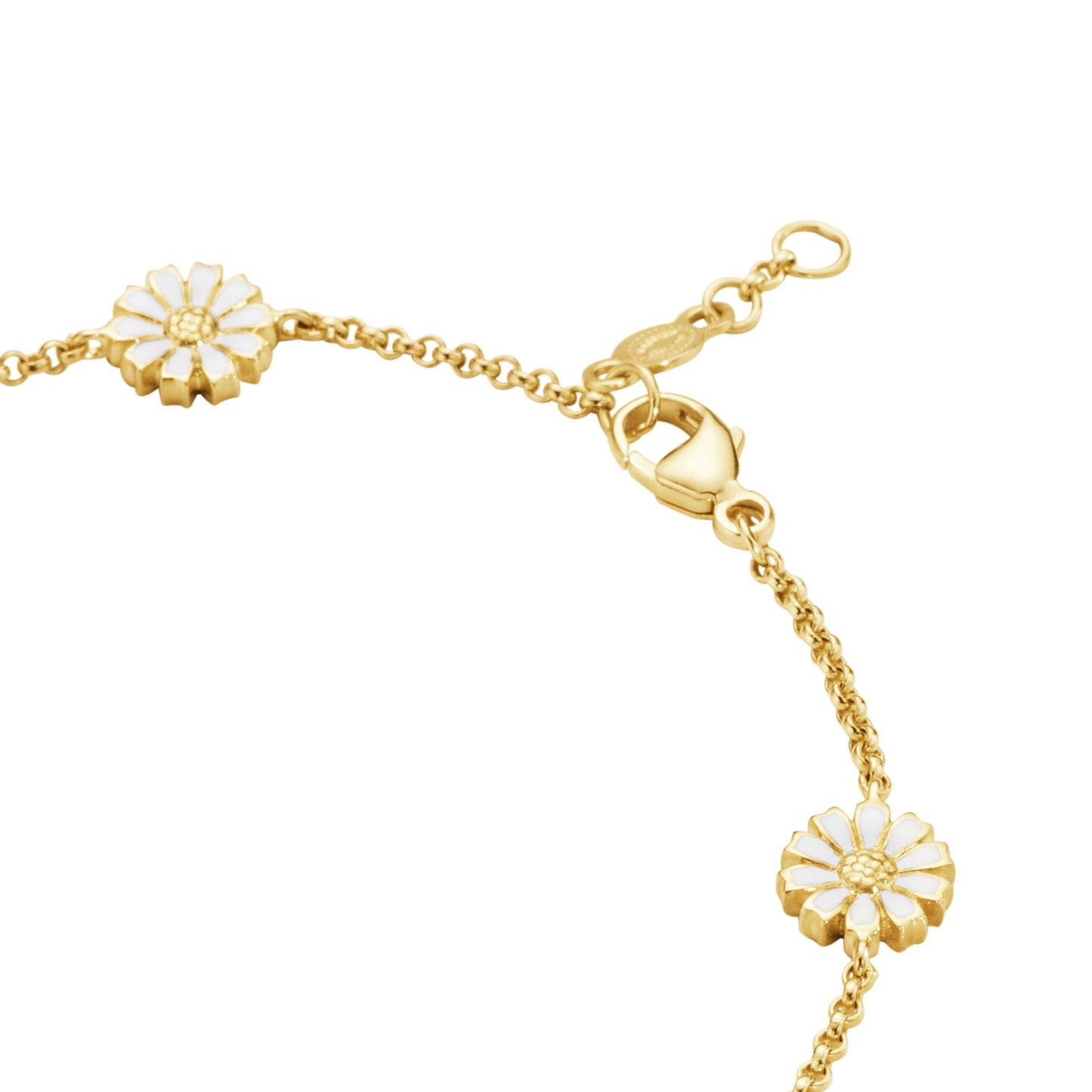 Daisy Gold Plated Silver & White Enamel Bracelet simple Pursuit