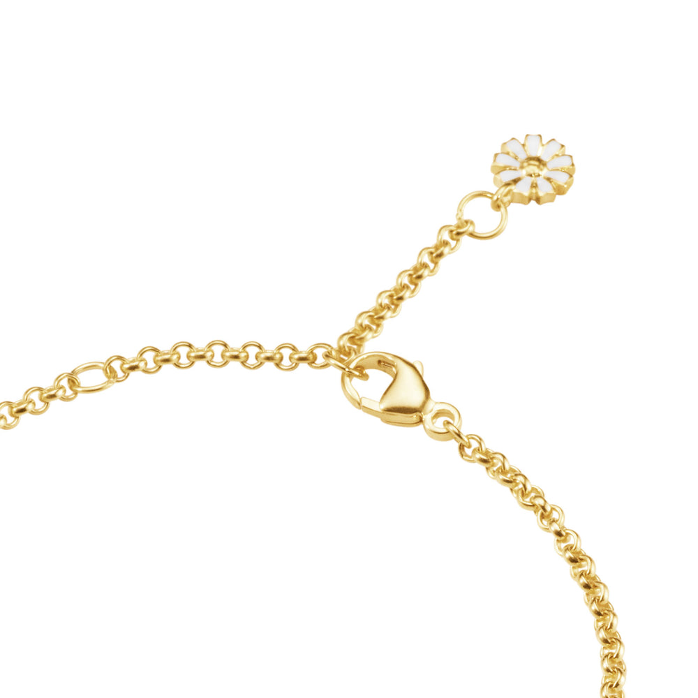 Daisy Gold Plated Silver & White Enamel Bracelet simple Pursuit