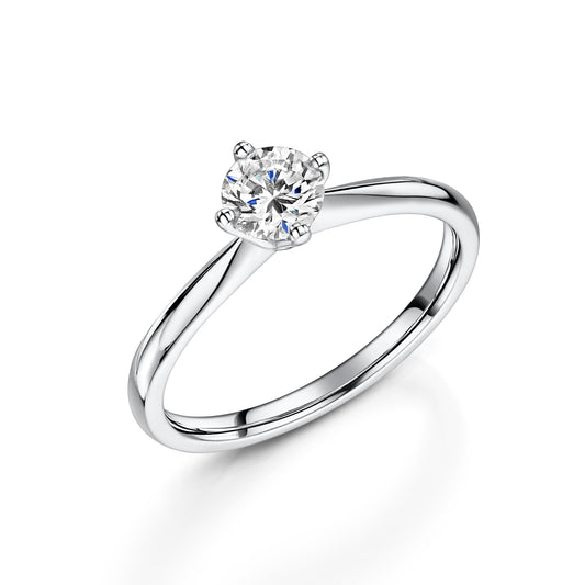 Platinum Diamond Cardinal Point Solitaire Ring 0.33ct