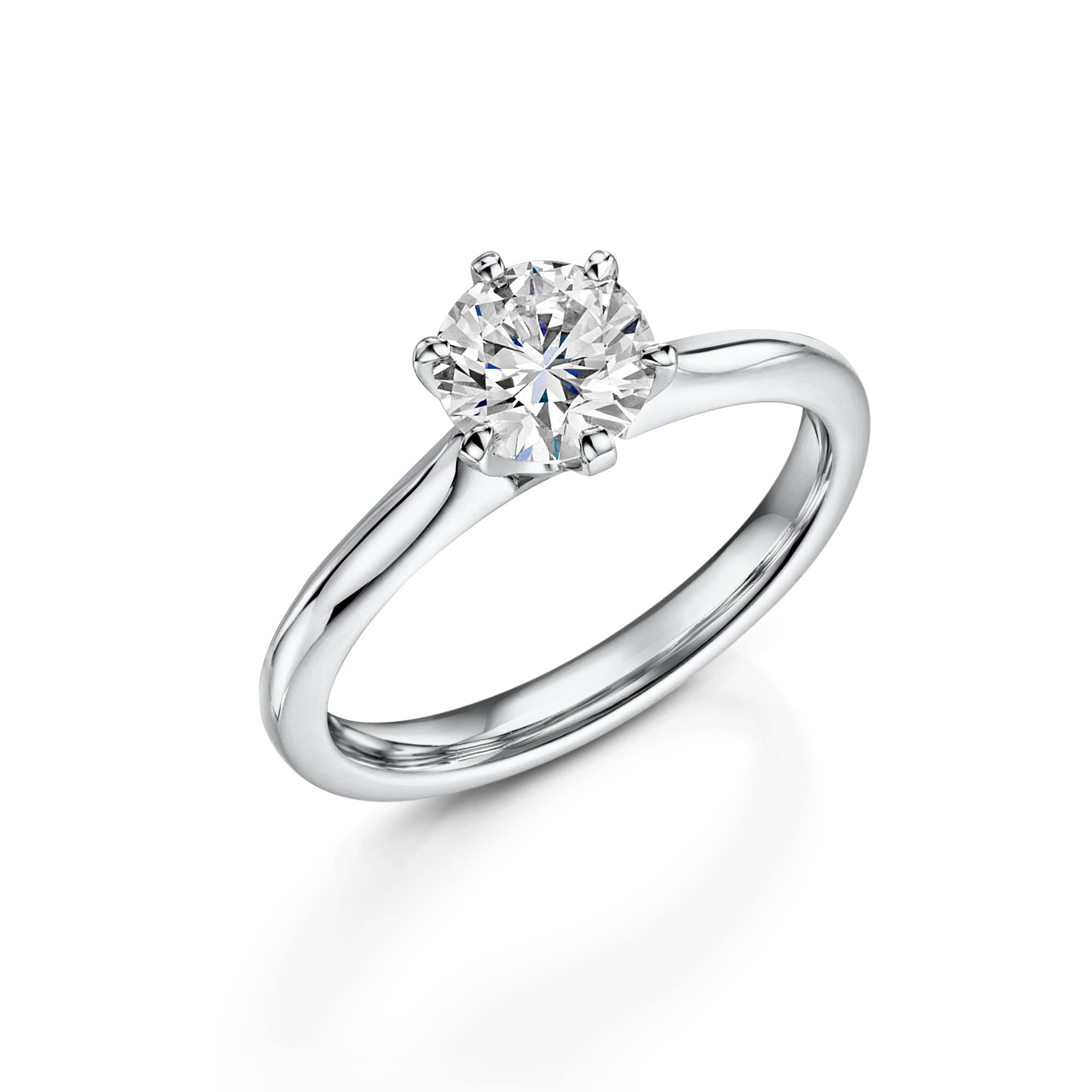 Platinum Diamond Six Claw Solitaire Ring 1.00ct variant Pursuit
