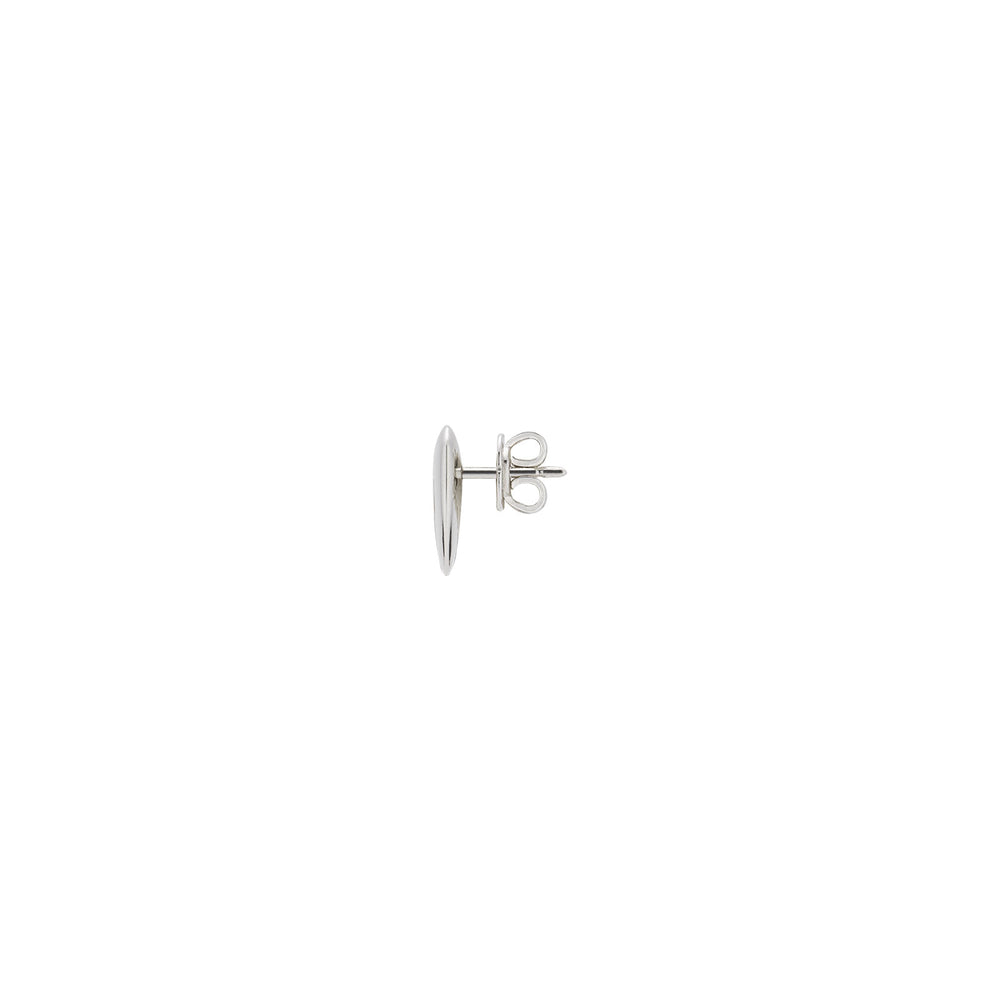 Blind For Love Silver Heart Shaped Stud Earrings simple Pursuit