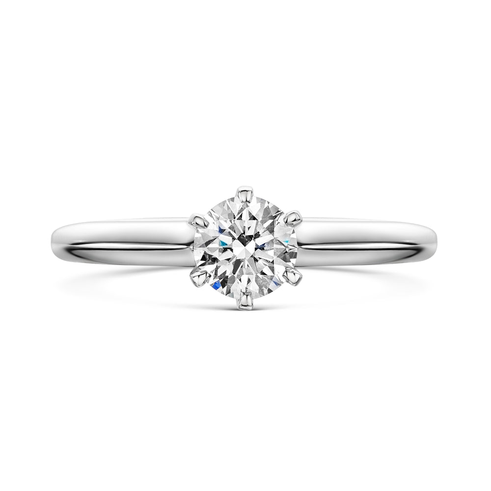 Platinum Diamond Six Claw Solitaire Ring 0.75ct variant Pursuit