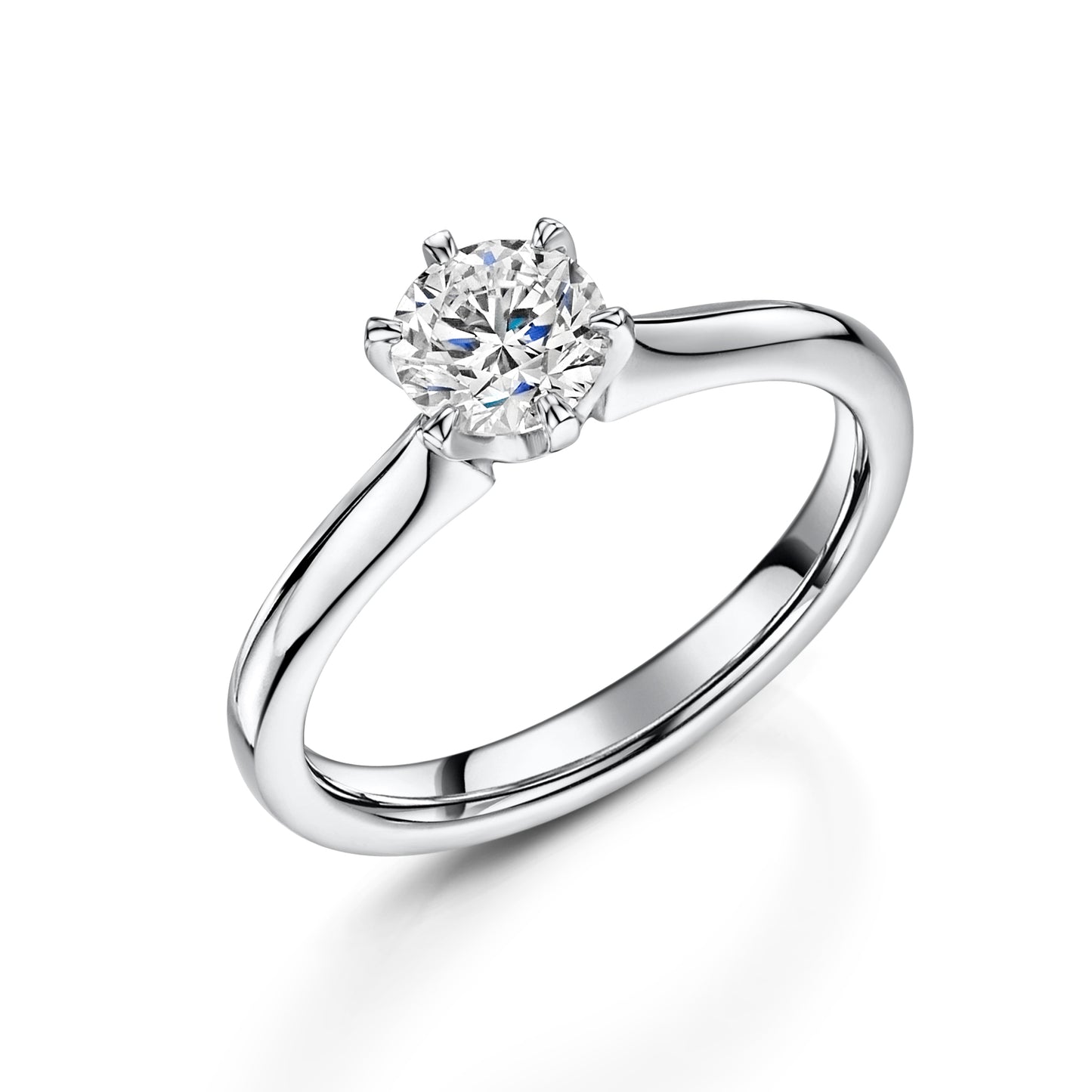 Platinum Diamond Six Claw Solitaire Ring 0.75ct variant Pursuit