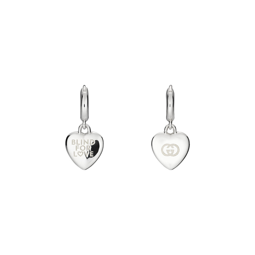 Blind For Love Silver Hoop Earrings simple Pursuit