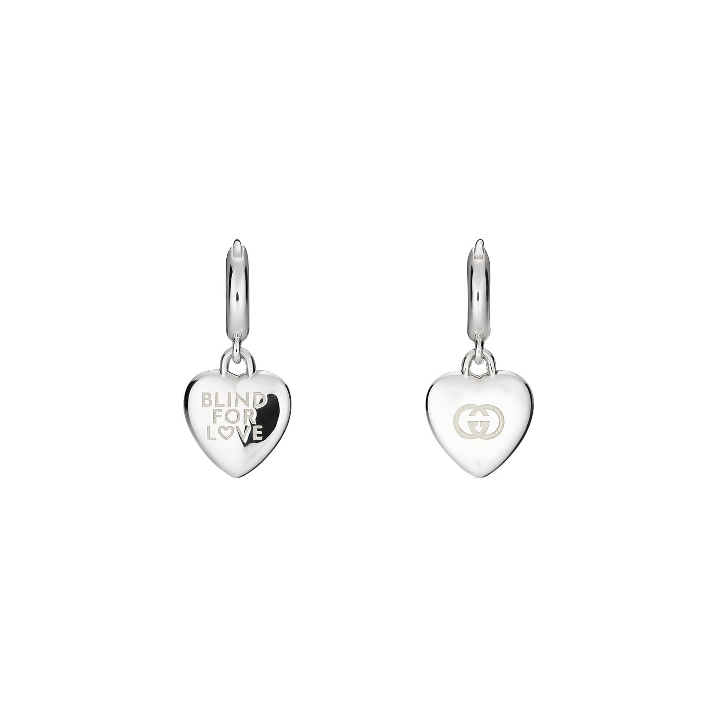 Blind For Love Silver Hoop Earrings simple Pursuit
