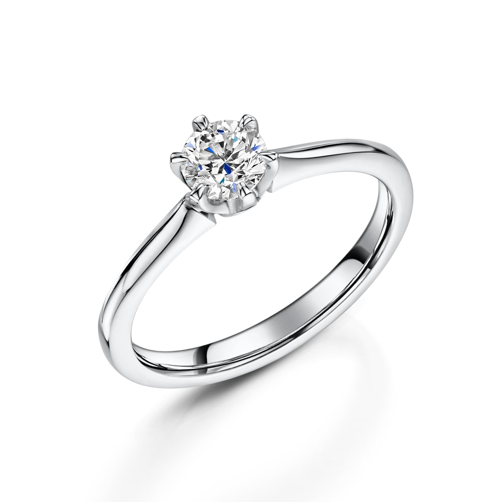 Platinum Diamond Six Claw Solitaire Ring 0.50ct variant Pursuit