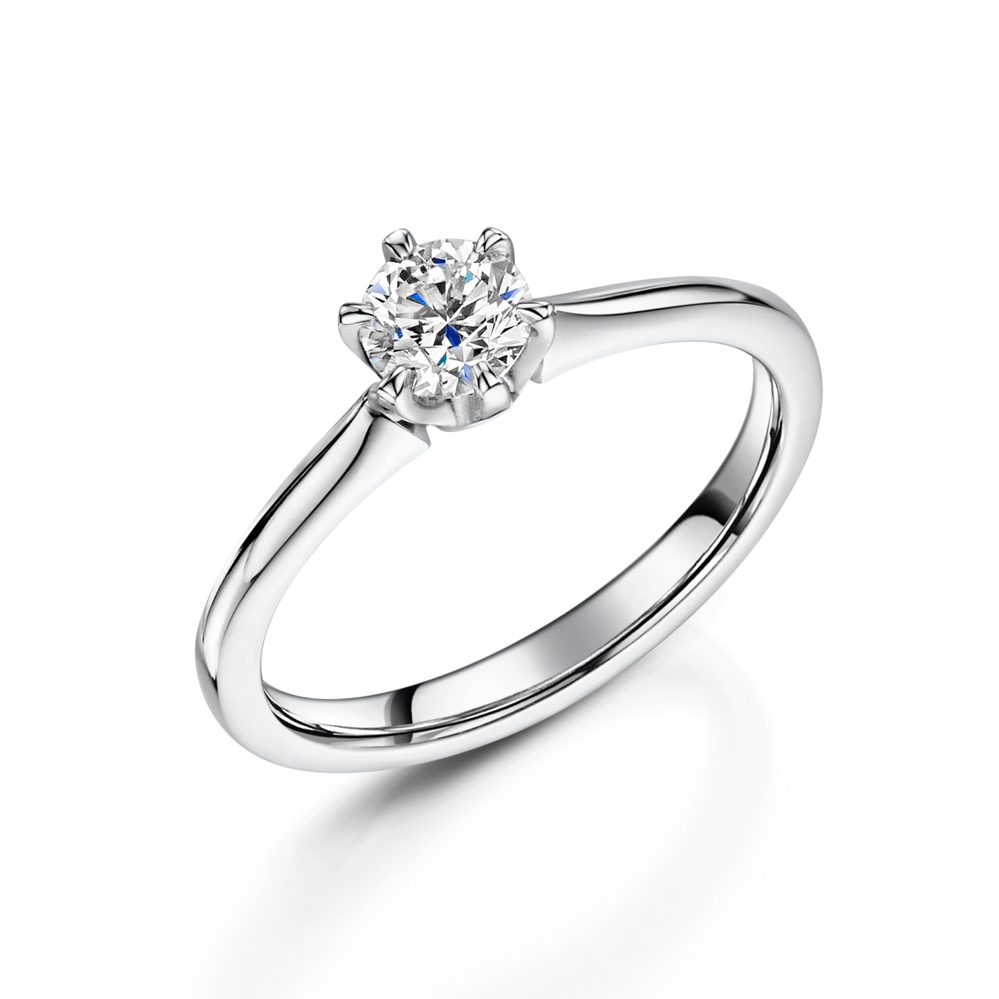Platinum Diamond Six Claw Solitaire Ring 0.50ct variant Pursuit