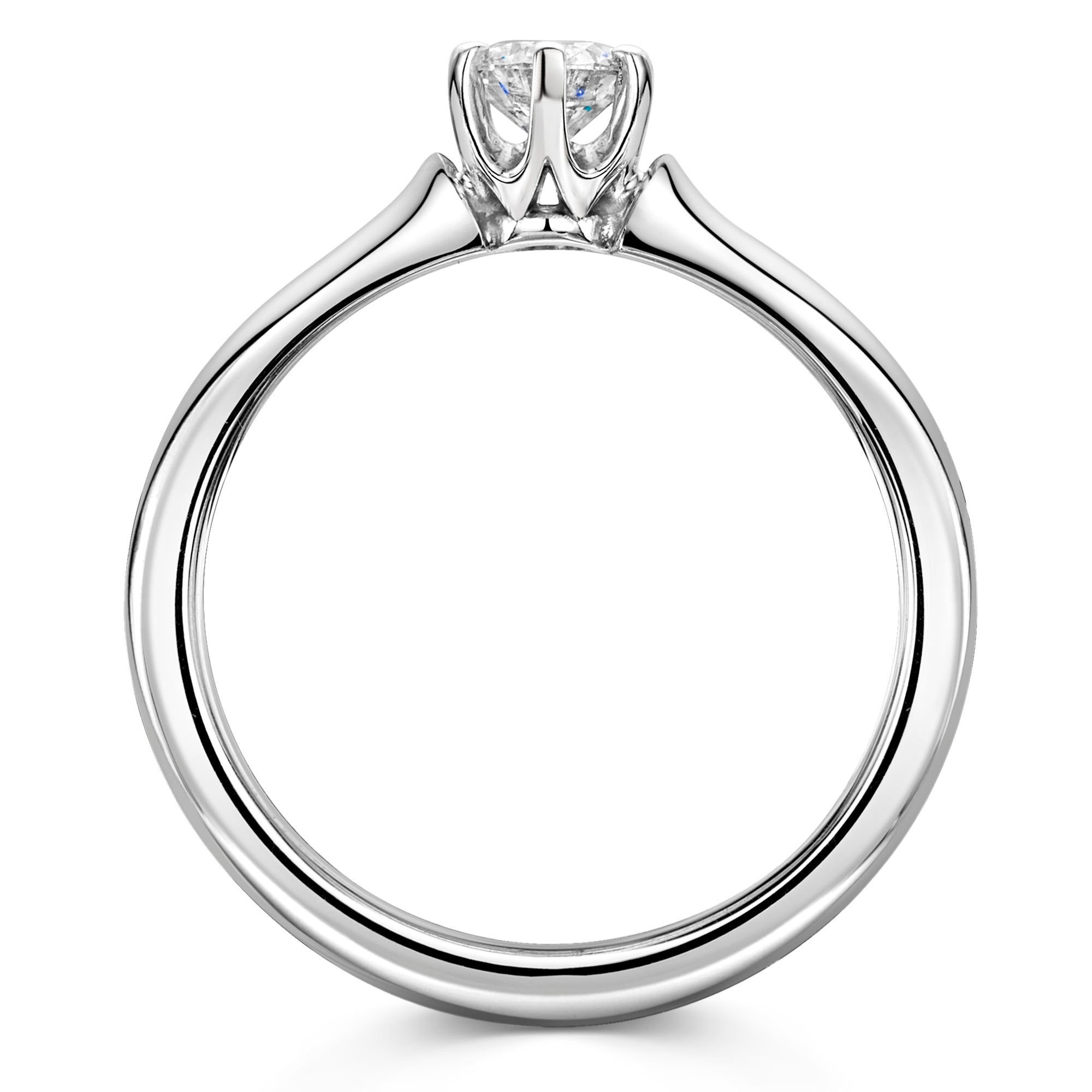Platinum Diamond Six Claw Solitaire Ring 0.33ct variant Pursuit
