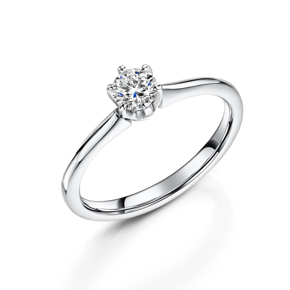 Platinum Diamond Six Claw Solitaire Ring 0.33ct variant Pursuit