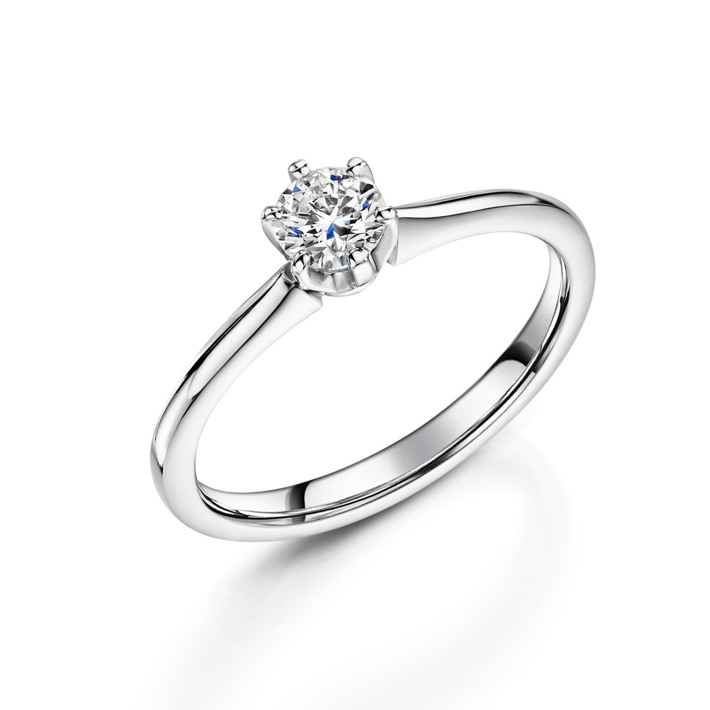 Platinum Diamond Six Claw Solitaire Ring 0.33ct variant Pursuit