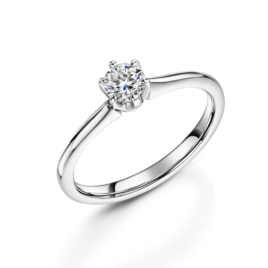 Platinum Diamond Six Claw Solitaire Ring 0.33ct variant Pursuit