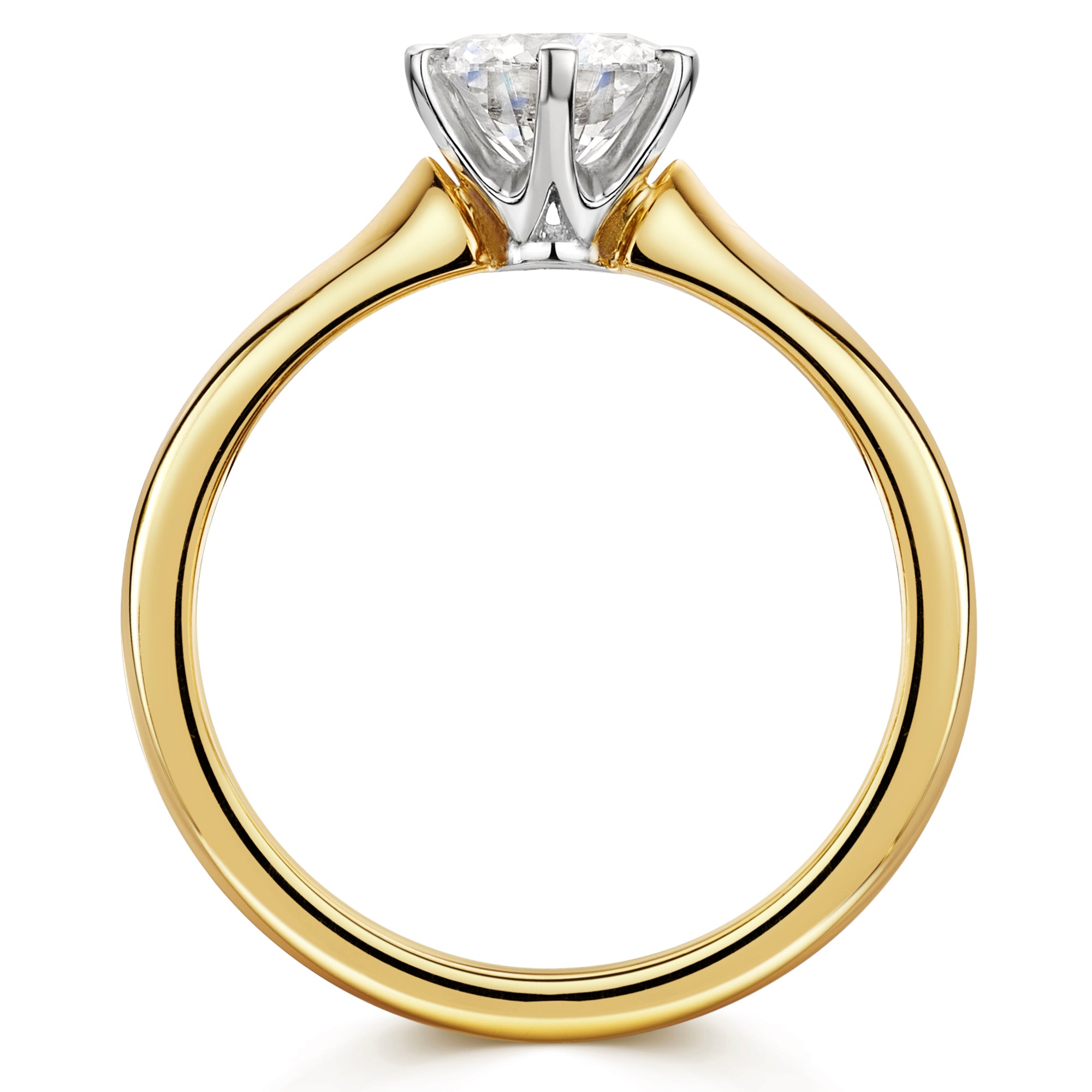 18ct Yellow & White Gold Diamond Six Claw Solitaire Ring 1.00ct variant Pursuit
