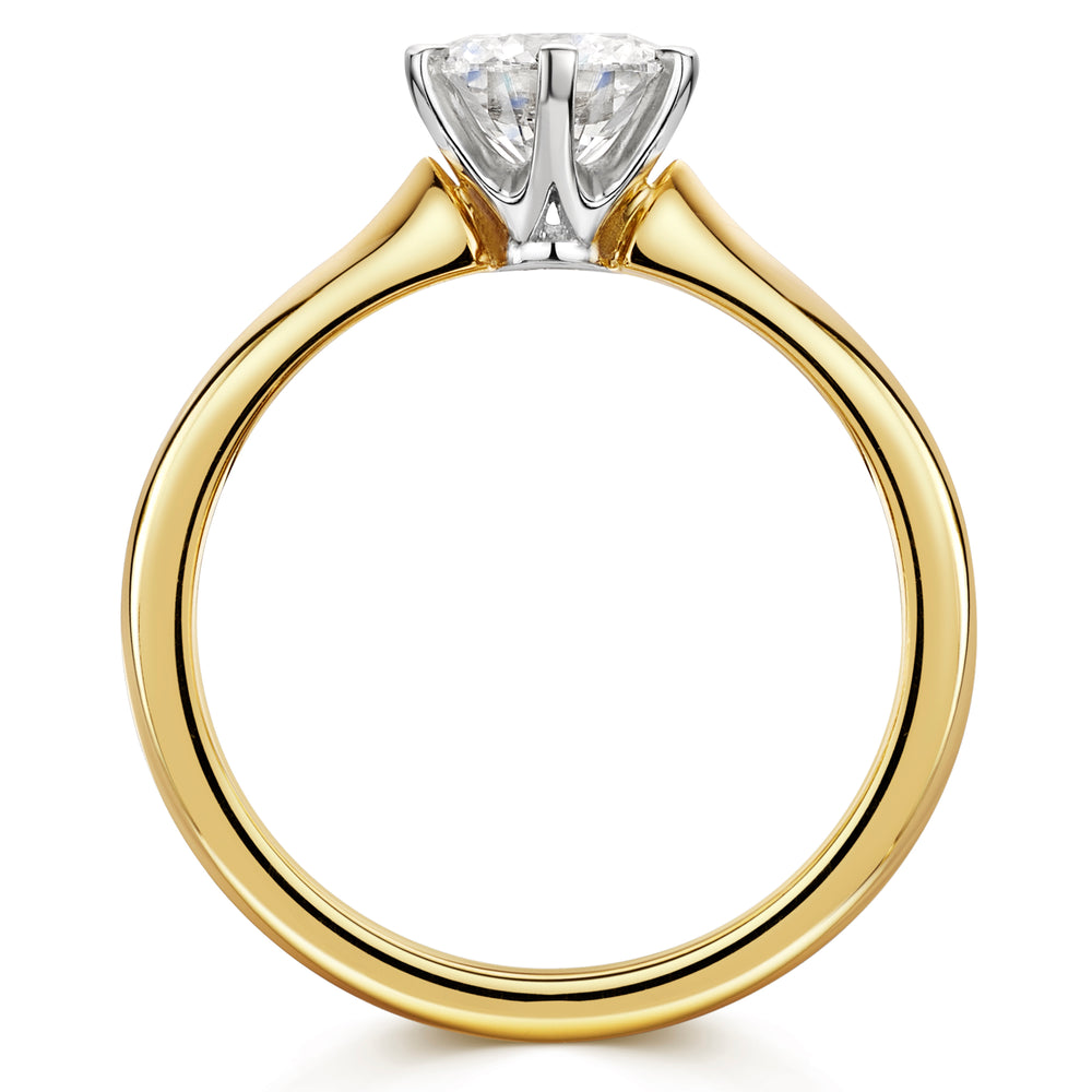 18ct Yellow & White Gold Diamond Six Claw Solitaire Ring 1.00ct variant Pursuit