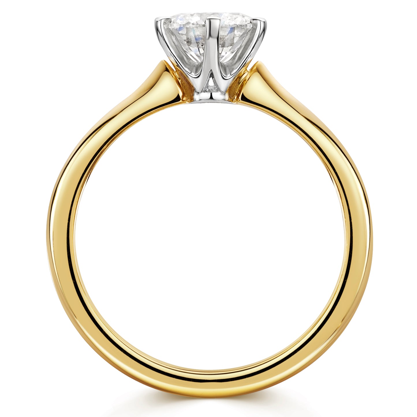 18ct Yellow & White Gold Diamond Six Claw Solitaire Ring 1.00ct variant Pursuit