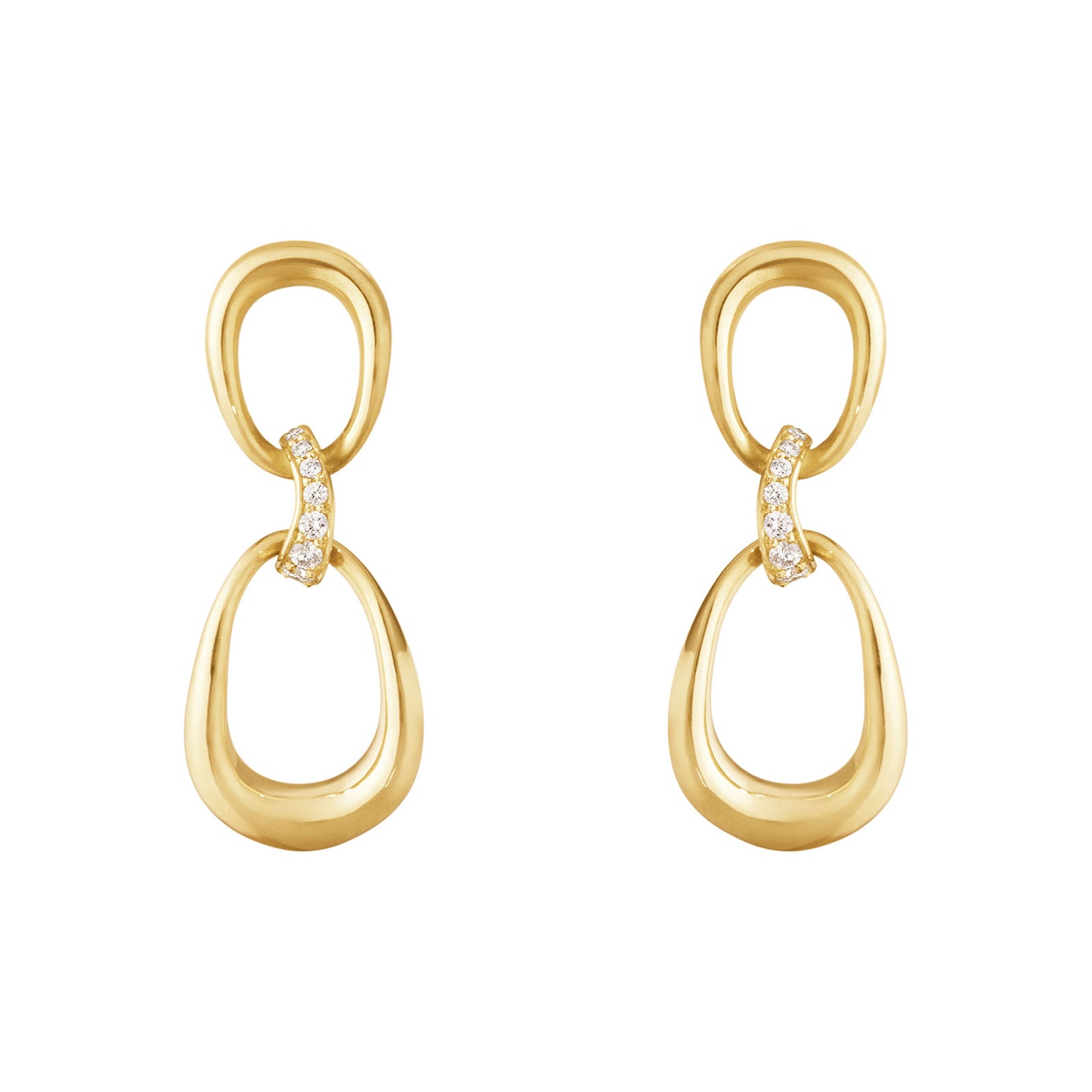 Offspring 18ct Yellow Gold Diamond Drop Earrings simple Pursuit