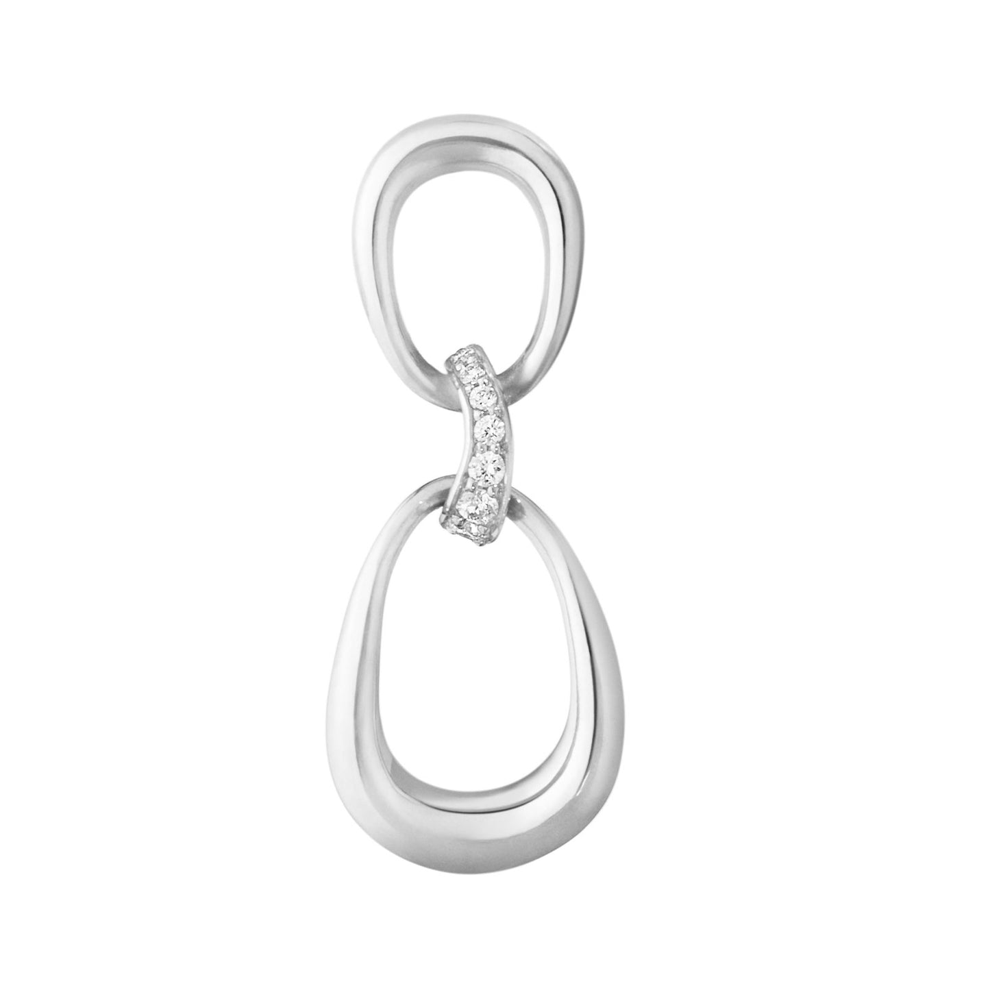 Offspring Silver & Diamond Drop Earrings simple Pursuit