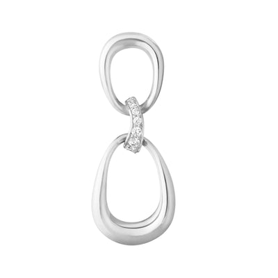 Offspring Silver & Diamond Drop Earrings simple Pursuit