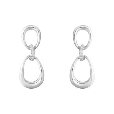 Offspring Silver & Diamond Drop Earrings simple Pursuit