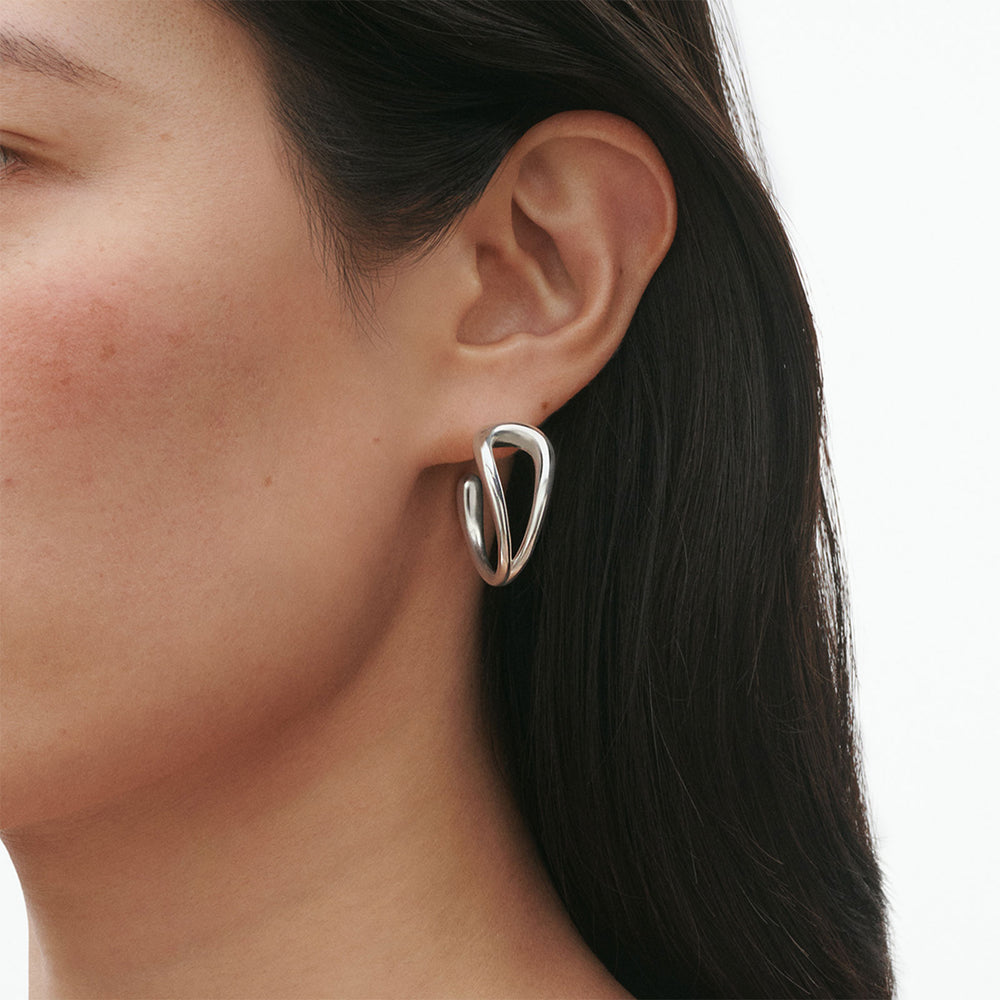 Mercy Silver Earhoops
