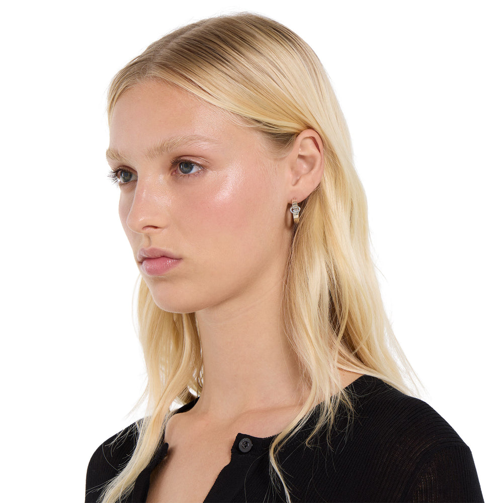 Gucci Interlocking Silver Hoop Earrings simple Pursuit